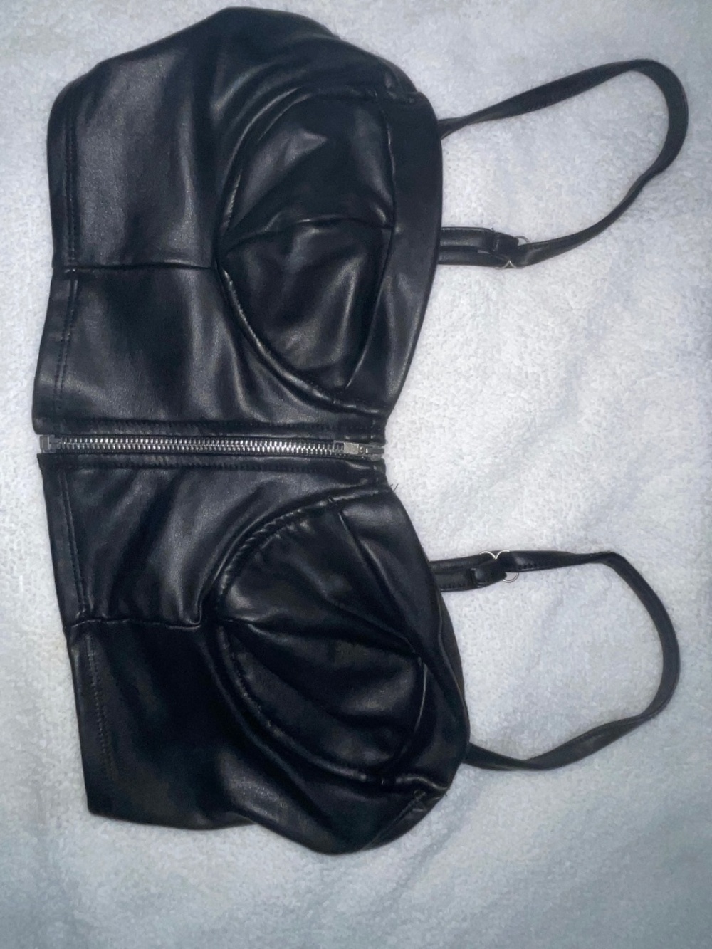 Haute Monde Leather Crop Top